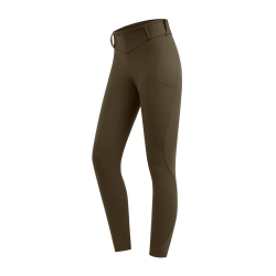 Legging térmico de equitação ELT Rena feminino Castanho verde Legging térmico de equitação ELT Rena feminino Castanho verde