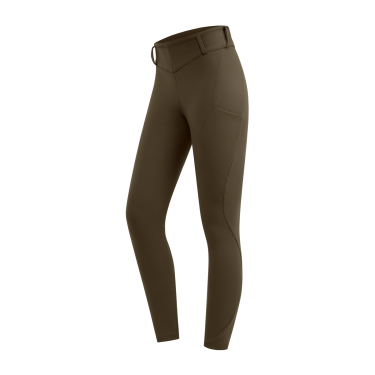 Legging térmico de equitação ELT Rena feminino Castanho verde Legging térmico de equitação ELT Rena feminino Castanho verde