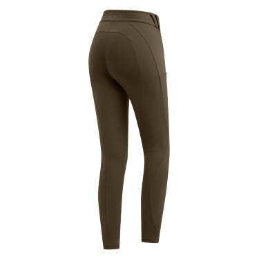 Legging térmico de equitação ELT Rena feminino Castanho verde Legging térmico de equitação ELT Rena feminino Castanho verde
