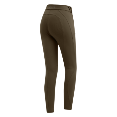 Legging térmico de equitação ELT Rena feminino Castanho verde Legging térmico de equitação ELT Rena feminino Castanho verde