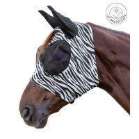 Máscara anti-moscas Waldhausen Puck Zebra Preto / branco