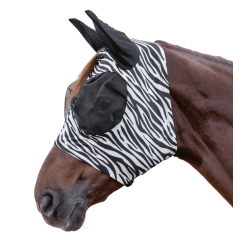 Máscara anti-moscas Waldhausen Puck Zebra Preto / branco