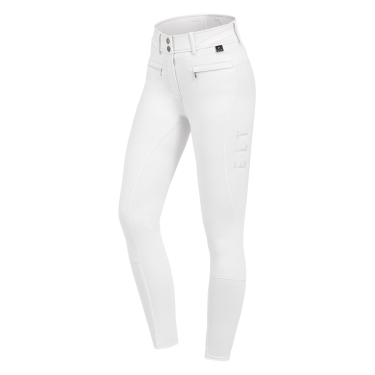 Calça de equitação ELT Maja Glam Curved cintura alta Branco Calça de equitação ELT Maja Glam Curved cintura alta Branco