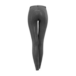 Calça de equitação infantil ELT Fun Sport com silicone Asfalto Cinzento