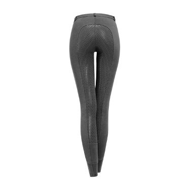 Calça de equitação infantil ELT Fun Sport com silicone Asfalto Cinzento