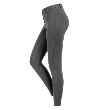 Calça de equitação infantil ELT Fun Sport com silicone Asfalto Cinzento