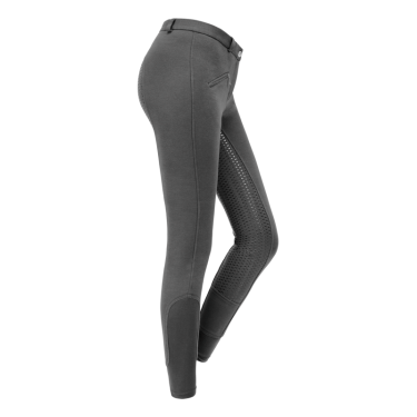 Calça de equitação infantil ELT Fun Sport com silicone Asfalto Cinzento