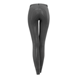 Calça de equitação infantil ELT Fun Sport com silicone Asfalto Cinzento