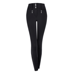 Calça de equitação ELT Elisa cintura alta meia-estação Preto