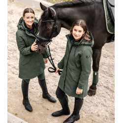Parka de equitação ELT inverno Performance Ontario Verde-oliva escuro Kaki Parka de equitação ELT inverno Performance Ontario Verde-oliva escuro Kaki
