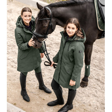 Parka de equitação ELT inverno Performance Ontario Verde-oliva escuro Kaki Parka de equitação ELT inverno Performance Ontario Verde-oliva escuro Kaki