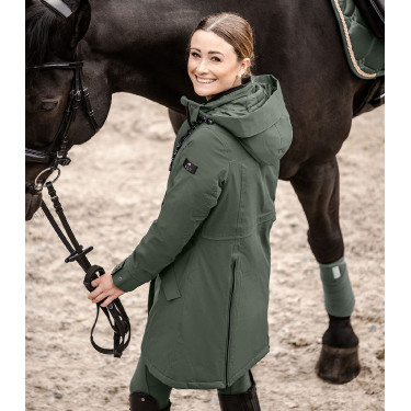 Parka de equitação ELT inverno Performance Ontario Verde-oliva escuro Kaki Parka de equitação ELT inverno Performance Ontario Verde-oliva escuro Kaki