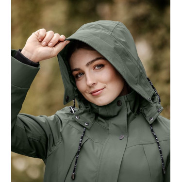 Parka de equitação ELT inverno Performance Ontario Verde-oliva escuro Kaki Parka de equitação ELT inverno Performance Ontario Verde-oliva escuro Kaki