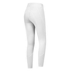 Calça de equitação ELT cintura alta Essential silicone Branco Calça de equitação ELT cintura alta Essential silicone Branco