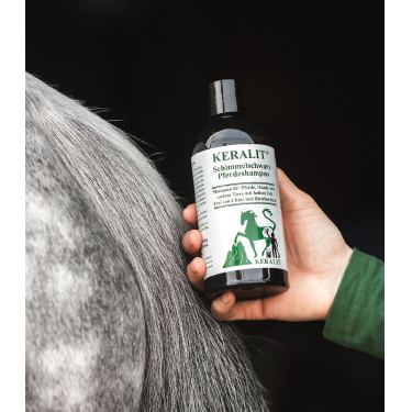 Shampoo equino Keralit p/ pelagem branca 500 ml
