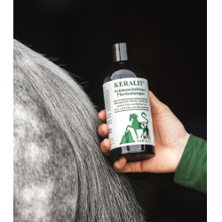 Shampoo equino Keralit p/ pelagem branca 500 ml
