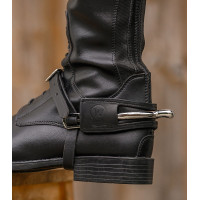 Protetores de esporas Waldhausen em couro, o par Preto