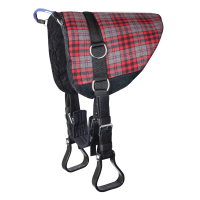 Almofada de montar a cru Waldhausen Bar-Back-Pad Cinza / vermelho Cinzento
