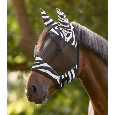 Máscara anti-moscas Waldhausen Zebra Preto / branco
