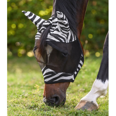 Máscara anti-moscas Waldhausen Zebra Preto / branco
