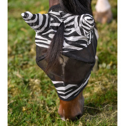 Máscara anti-moscas Waldhausen Zebra Preto / branco