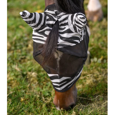 Máscara anti-moscas Waldhausen Zebra Preto / branco