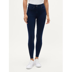 Calça de equitação Tommy Hilfiger Equestrian em jeans Hope para mulher Enxaguar Azul