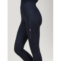 Legging Tommy Hilfiger Equestrian Elmira feminino full grip com strass Azul-marinho