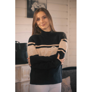Camisola Pénélope Noris Preto / camelo Camisola Pénélope Noris Preto / camelo