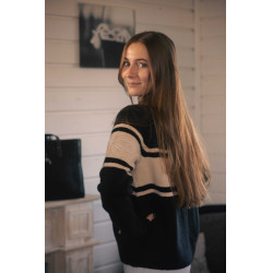 Camisola Pénélope Noris Preto / camelo Camisola Pénélope Noris Preto / camelo