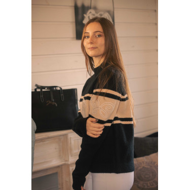 Camisola Pénélope Noris Preto / camelo Camisola Pénélope Noris Preto / camelo