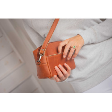 Bolsa Pénélope Laly Gold Dourado / conhaque Castanho