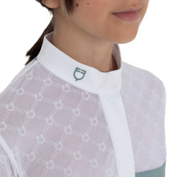 Polo de competição infantil de manga comprida com tule Equestro criança Cinza ardósia Cinzento Polo de competição infantil de manga comprida com tule Equestro criança Cinza ardósia Cinzento