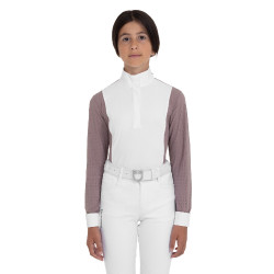 Polo de concurso para menina com perfurações Equestro criança