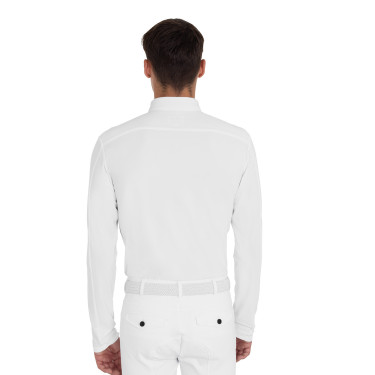 Polo de concurso masculino com inserções em mesh e em canelado Equestro homem