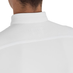 Polo de concurso masculino com inserções em mesh e em canelado Equestro homem