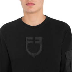 Sweatshirt homem gola redonda em fleece com bolso lateral Equestro