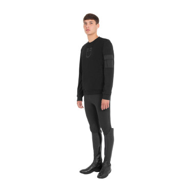 Sweatshirt homem gola redonda em fleece com bolso lateral Equestro