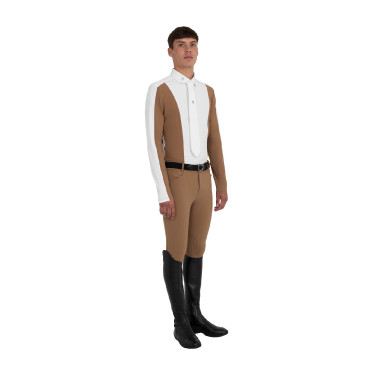 Calças homem slim fit com grip no joelho Equestro Calças homem slim fit com grip no joelho Equestro