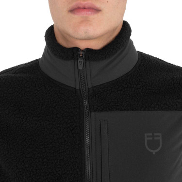 Colete masculino em fleece teddy com bolso frontal Equestro homem Colete masculino em fleece teddy com bolso frontal Equestro homem