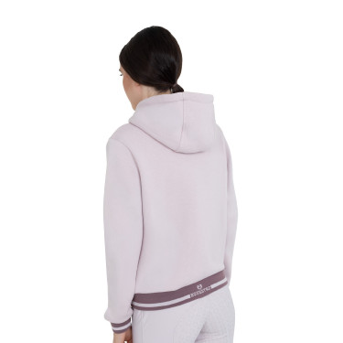 Sweatshirt feminina com capuz e fecho frontal Equestro mulher Sweatshirt feminina com capuz e fecho frontal Equestro mulher