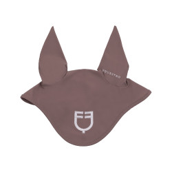Touca em tecido técnico com logotipo em contraste Equestro Galhada / violeta feltro
