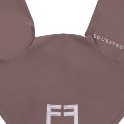 Touca em tecido técnico com logotipo em contraste Equestro Galhada / violeta feltro