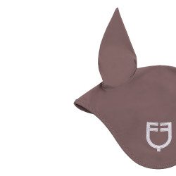 Touca em tecido técnico com logotipo em contraste Equestro Galhada / violeta feltro
