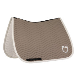 Manta debaixo para dressage com matelassê em ondas Equestro Calçada / branco antigo