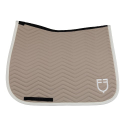 Manta debaixo para dressage com matelassê em ondas Equestro Calçada / branco antigo