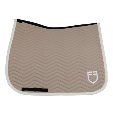 Manta debaixo para dressage com matelassê em ondas Equestro Calçada / branco antigo