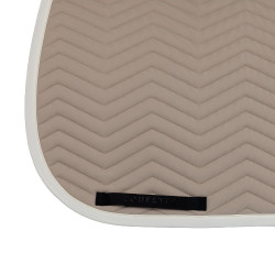 Manta debaixo para dressage com matelassê em ondas Equestro Calçada / branco antigo