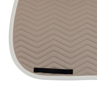 Manta debaixo para dressage com matelassê em ondas Equestro Calçada / branco antigo