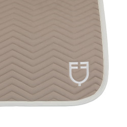 Manta debaixo para dressage com matelassê em ondas Equestro Calçada / branco antigo